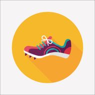 sneaker flat icon with long shadow eps10 N34