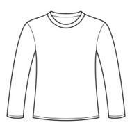 Long-sleeved T-shirt template N2