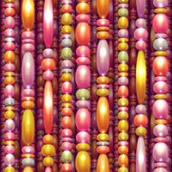 Vector seamless pattern with colored beads N9