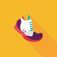 sneaker flat icon with long shadow eps10 N36