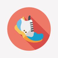 sneaker flat icon with long shadow eps10 N37