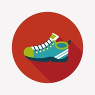 sneaker flat icon with long shadow eps10 N40
