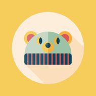 baby hat flat icon with long shadow eps10 N67