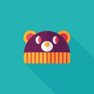 baby hat flat icon with long shadow eps10 N68