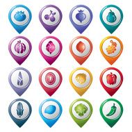 Fruit and Vegetable Pointer Icons