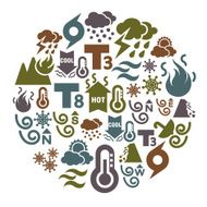 Weather Icons in Circle Shape