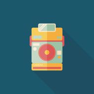 camera flat icon with long shadow eps10 N17