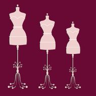 vector vintage tailor&#039;s mannequin N19