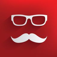 Hippy design on red background clean vector