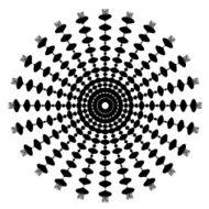 Black and White Abstract Psychedelic Art Background Vector Illu N22