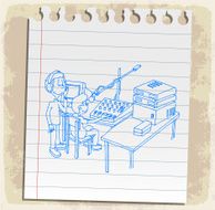 Cartoon radio illustration N2