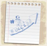 Cartoon success illustration N2