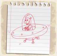 Cartoon ufo illustration N2