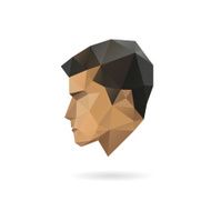 Man head abstract isolated on a white backgrounds