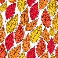 Autumn leaves seamless pattern floral vector backdrop N4