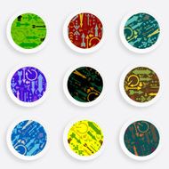 set of colorful sign plate pattern for design
