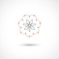 abstract color floral pattern icon