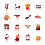 Clothing and Accessories Colorful Icons