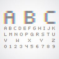 alphabetic fonts and numbers N20