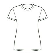 White t-shirt design template N2