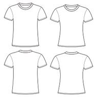 Blank t-shirts template