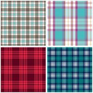 Vector tartan textile texture set N2