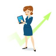 Busines Lady with tablet