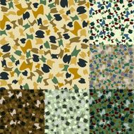 Vector Camouflage in 6 Colors - Illustration