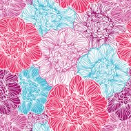 seamless pattern with peonies flowers N2