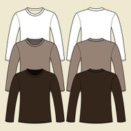 Long-sleeved T-shirt template N3