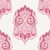 Damask seamless vector pattern pink