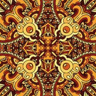 Vector abstract ethnic indian autumn seamless pattern tribal N2