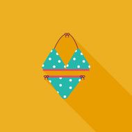 Swimming suit flat icon with long shadow N42