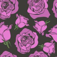 seamless pattern with stylized roses N4