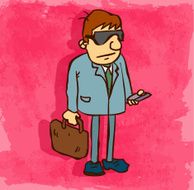 Cartoon lawyer illustration N2