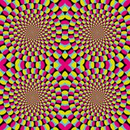 Pink circular optical effect pattern Square Vector