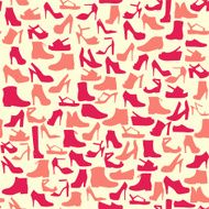 vector pattern of fashion Footwear-illustration