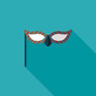 party mask flat icon with long shadow eps10 N44