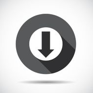 Download Flat Icon with long Shadow Vector Illustration