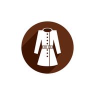 Overcoat vector icon isolated