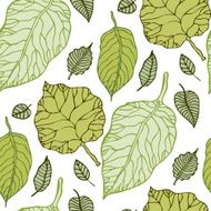 Leaves Seamless vector background N5