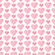 Romantic seamless pattern with hearts Beautiful vector illustration N7