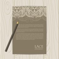 Vector lace ornament background N15
