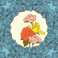 Abstract decoration vintage background and roses