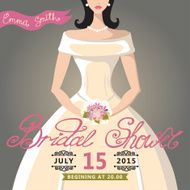 Bridal Shower invitation with bride