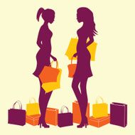 Woman silhouette in shopping N3