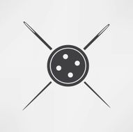 Clothes button set with needle N2