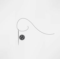 Needle and thread vector icon N2