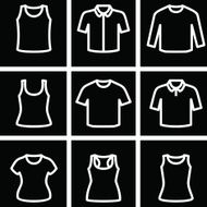 Set of t-shirts icon vector N12