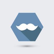 vector modern flat icon with long shadow N21